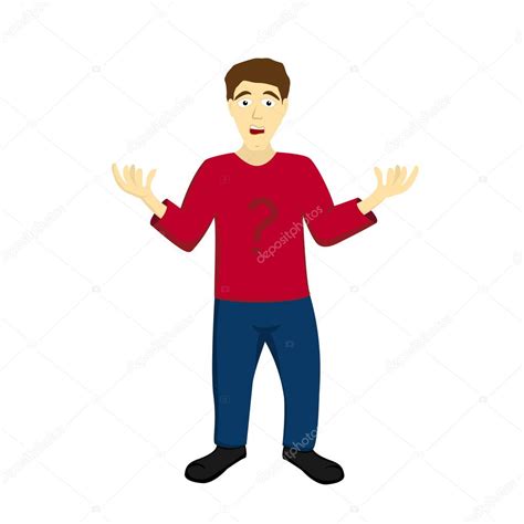 Illustration Of A Helpless Undecided Man — Stock Vector © Mischoko