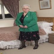 British Granny Playing With Her Voluptous Body