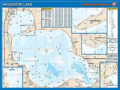Houghton Lake Fishing Map Grapentin Specialties Inc