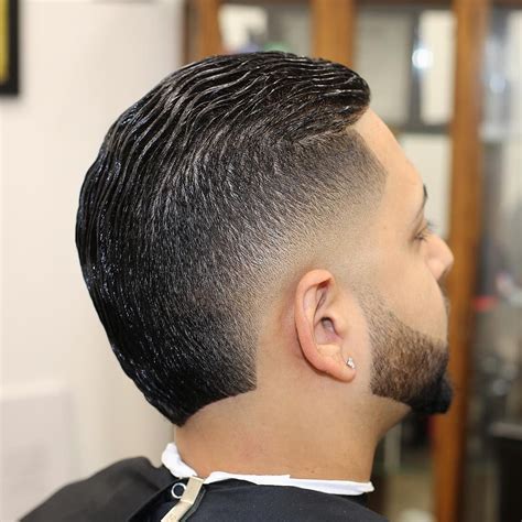 Slicked Back Mohawk Fade Mens Haircuts Coupe Cheveux Homme