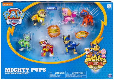 Paw Patrol Mighty Pups Marshall Figure With Light Up Paws And Badge