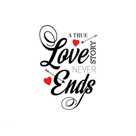 A True Love Story Never Ends Vector Free Download