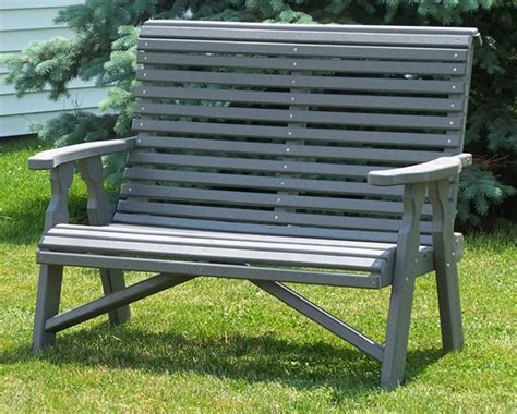 Amish Seaside Poly Composite 5 Foot Rollback Loveseat Bench Resin
