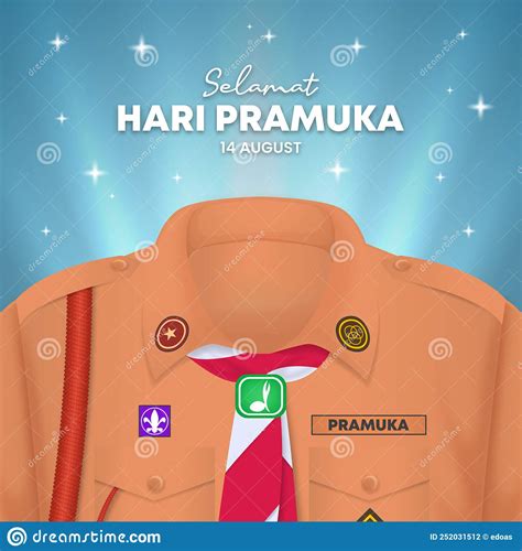 Selamat Hari Pramuka Or Happy Indonesia Scout Day Background With A