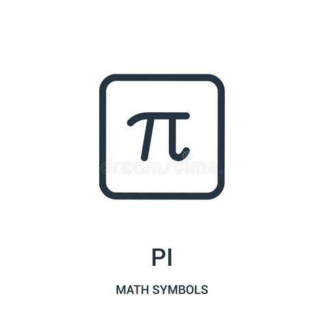Pi Icon Vector From Math Symbols Collection Thin Line Pi Outline Icon