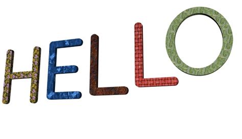 Word Hello In 3d Free Stock Photo Public Domain Pictures