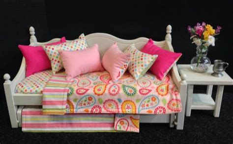 Ready To Ship Pink Paisley Daybed Trundle For 18 In American Etsy