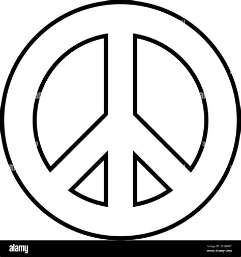 Símbolo De Paz Y Amor Vector Pacifismo Antiguerra Icono Hippie Cultura