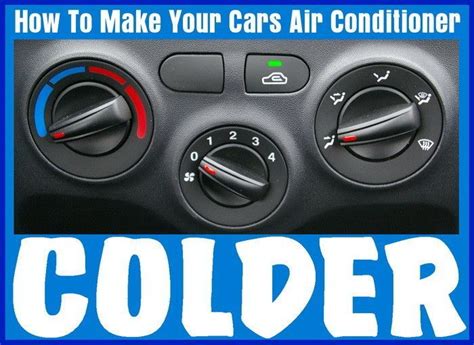 3 signs your vehicle's a/c needs to be recharged. How Can I Make My Cars Air Conditioner Colder | Car air ...