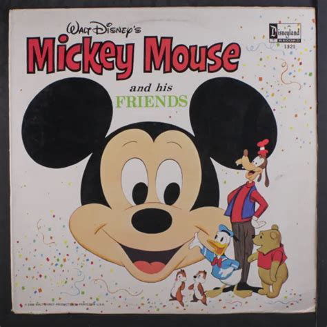 Walt Disney Mickey Mouse And His Friends Disneyland 12 Lp 33 Rpm 1000