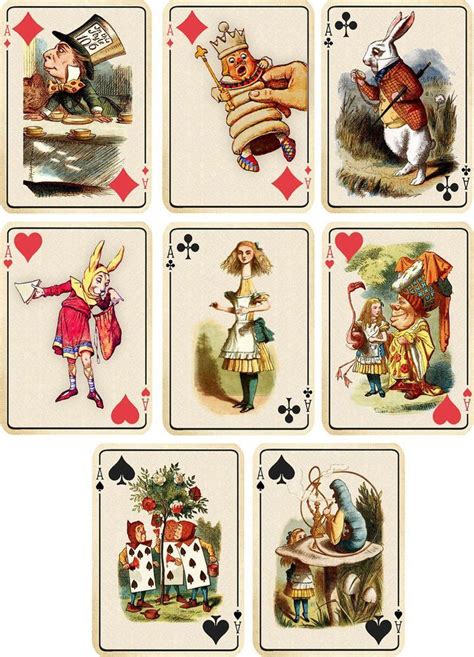 Free Printable Alice In Wonderland Playing Cards Printable Printable