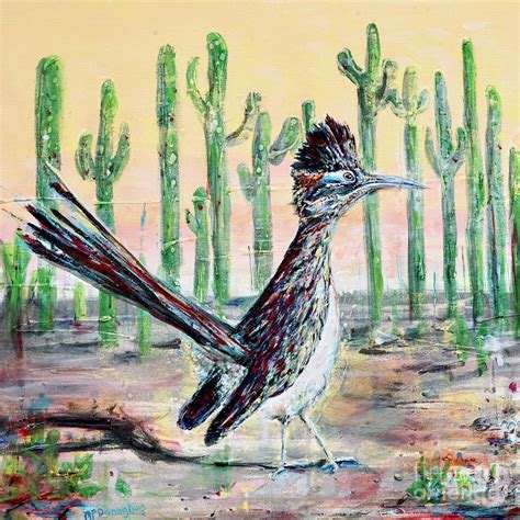 Roadrunner Of Arizona Southwest Birds Painting By Patty