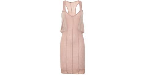 Pinko Synthetic Short Dress In Pale Pink Pink Lyst