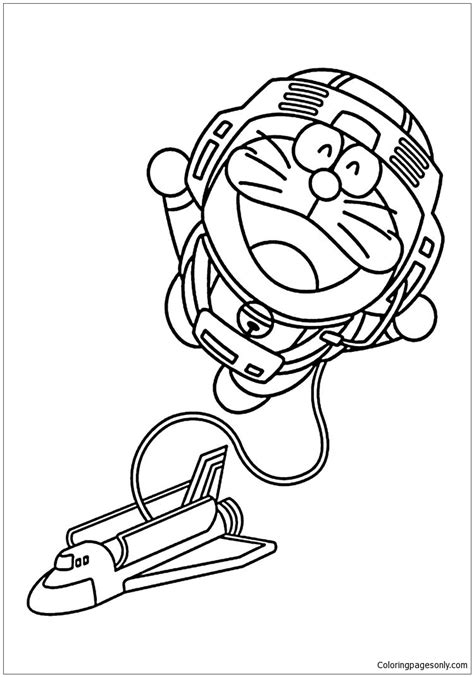 In this post, we have selected pictures that you can print for free. Doraemon Astronaut Coloring Page - Free Coloring Pages Online