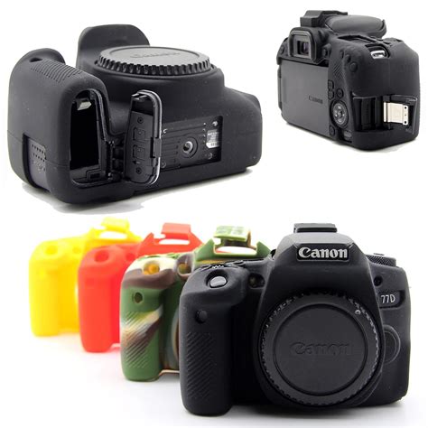 Soft Silicone Rubber Camera Protective Body Cover Case Skin For Canon Eos 77d Cameras Bags High