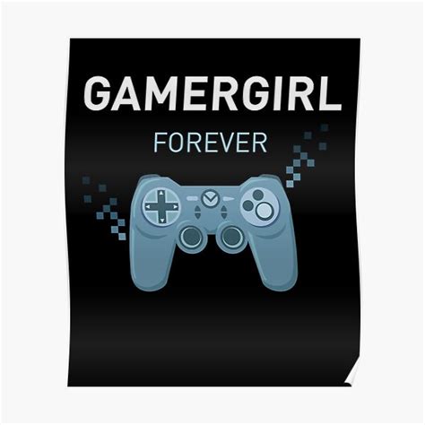 Funny Gamer Girl Gamer Nerd Gamer Console Design Pixel Poster For