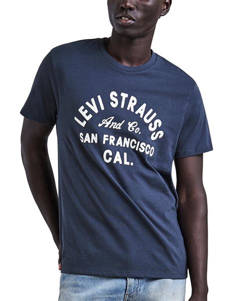 Levis® Mens Retro Indie Levi Strauss And Co T Shirt In Navy