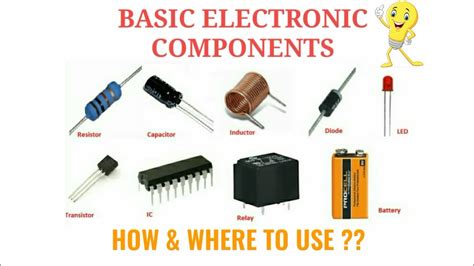 Basic Electronic Components And Their Usage Innovative Ideas Youtube
