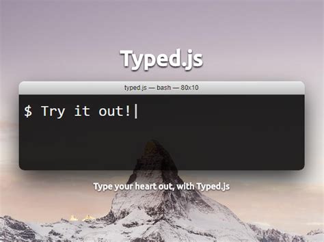 Highly Configurable Text Typing Library Typedjs Css Script