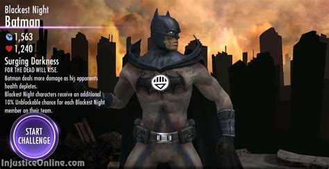 Injustice Gods Among Us Mobile Blackest Night Batman Challenge