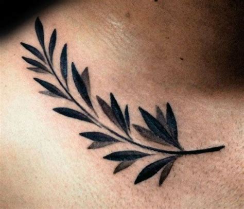 70 Olive Branch Tattoo Designs For Men Ornamental Ink Ideas Olive