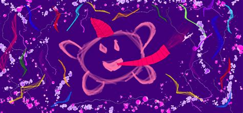 Partytime Kirby With Purple Background By Melmuff On Deviantart