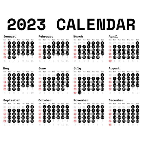 Calendario Negro 2023 Calendario De Mesa Blanco Minimalista Simple Png