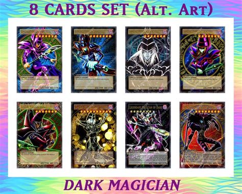Yugioh Orica Custom Dark Magician Alternate Art Set Of 8 Cards Etsy
