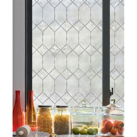 Artscape Light Effects Old English 24 In X 36 In Textured Stained Glass Applique Window Film In