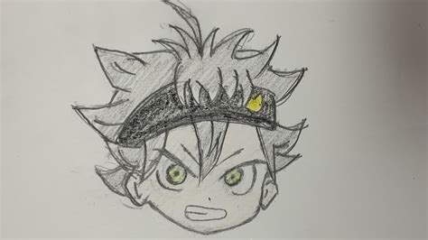 How To Draw Asta Step By Step Black Clover Youtube
