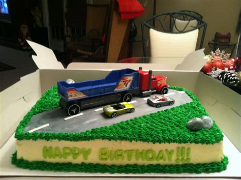 Semi Truck Birthday Cake Truck Birthday Cakes Monster Truck Birthday