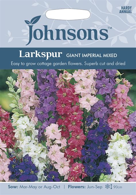 Larkspur Giant Imperial Mixed Johnsons Seeds