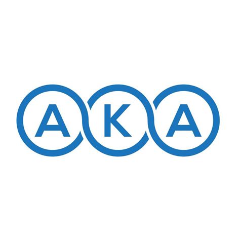 Aka Letter Logo Design On White Background Aka Creative Initials