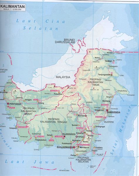Amazing Indonesia Kalimantan Island Map