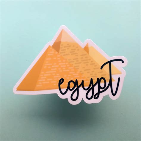 Egypt Sticker Pyramids Waterproof Vinyl Sticker Etsy