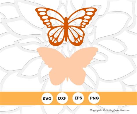 207 Silhouette Monarch Butterfly Svg SVG PNG EPS DXF File