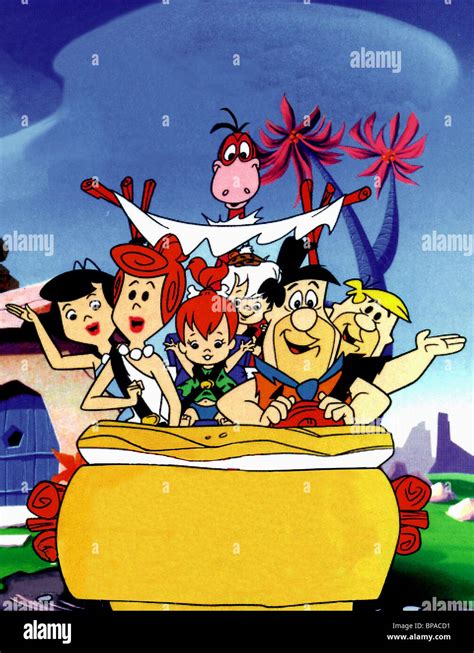 Betty Rubble Wilma Pebbles Bamm Bamm Dino Fred Flintstone And Barney