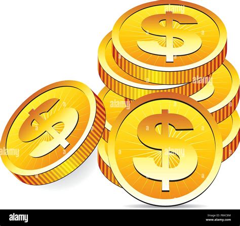 Vector Golden Coins Stock Vector Image And Art Alamy