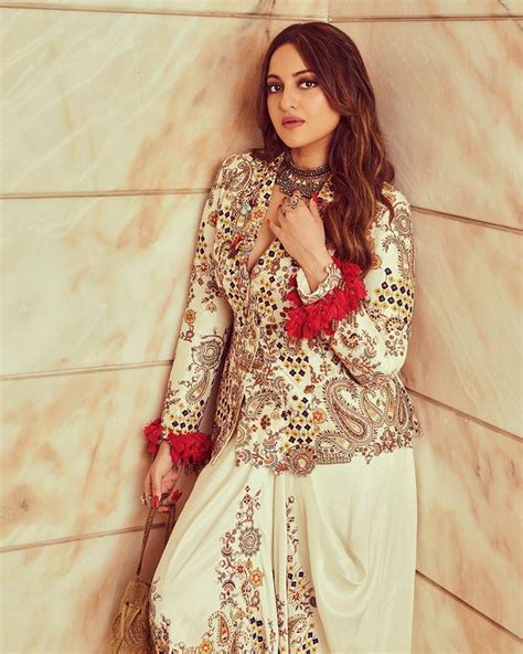 Sonakshi Sinha Looks Ravishing In White Indo Western Embroidered Outfit Fans Cant Stop
