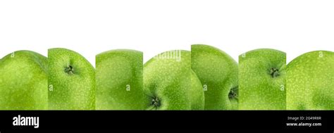 Green Apple Texture Isolated On White Background Stock Photo Alamy
