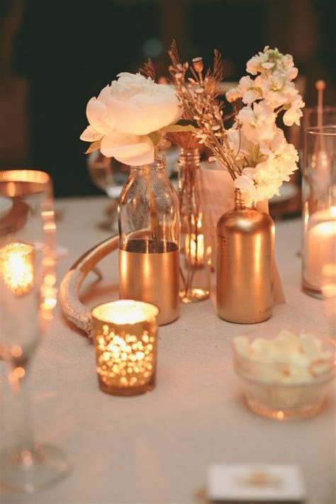 65 Rose Gold Centerpiece Wedding Ideas Copper Wedding Colors