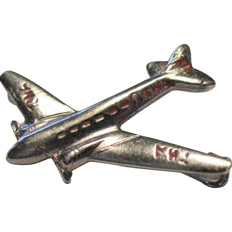Vintage Twa Airlines Airplane Pin Propeller Plane From Mightyfinefinds