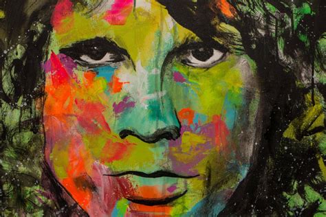 Jim Morrison The Doors Pop Art Portrait Free Shiping Etsy