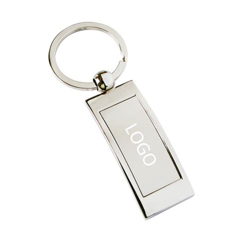 Curved Rectangle Metal Keychains Everythingbranded Usa