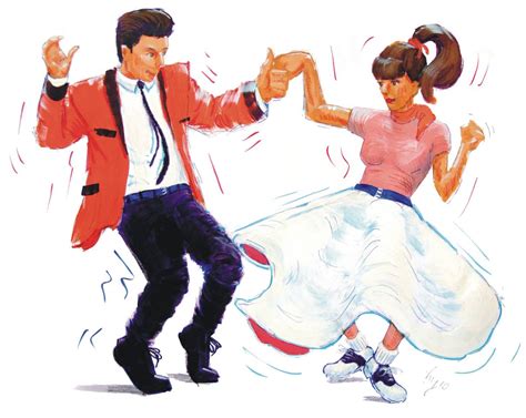 50s Dancers Clipart Vintage Dance Illustrations