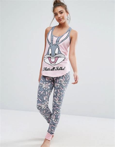 New Look Bugs Bunny Pajama Set Asos