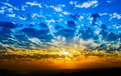 Nature Landscape Blue Sky Scenic Clouds Sunset Sunshine