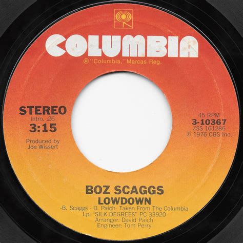 Boz Scaggs Lowdown Harbor Lights Releases Discogs