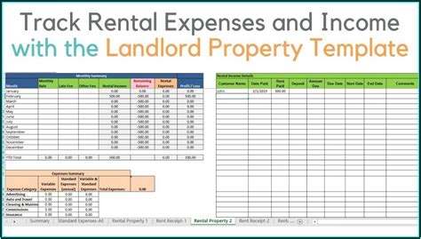 Rental Property Spreadsheet Template Nz Template 1 Resume Examples