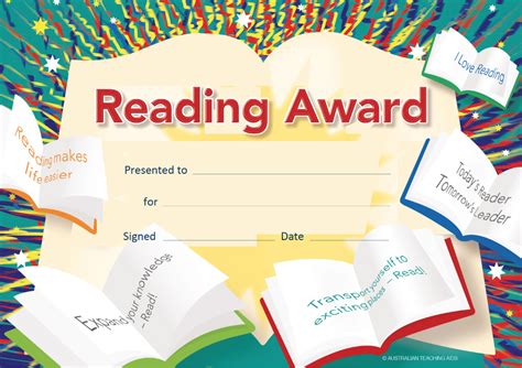Gold Reading Award Certificate Template Download Prin